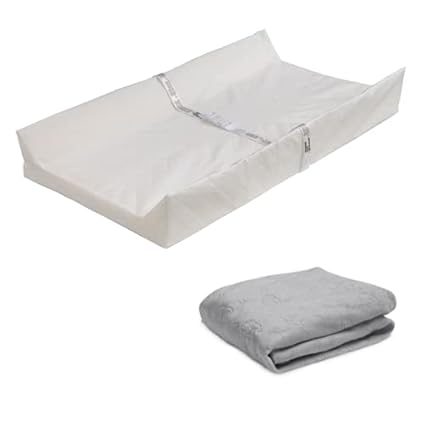 Delta Children Contoured Changing Pad with Plush Cover, Grey - Jamouz