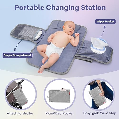 RUVALINO Diaper Bag Backpack, Multifunction Travel Pack Maternity Baby Changing Bags, Large Capacity, Waterproof, Black - Jamouz