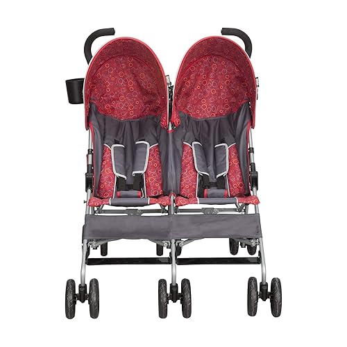 Delta Children LX Side by Side Stroller - with Recline, Storage & Compact Fold, Grey - Jamouz
