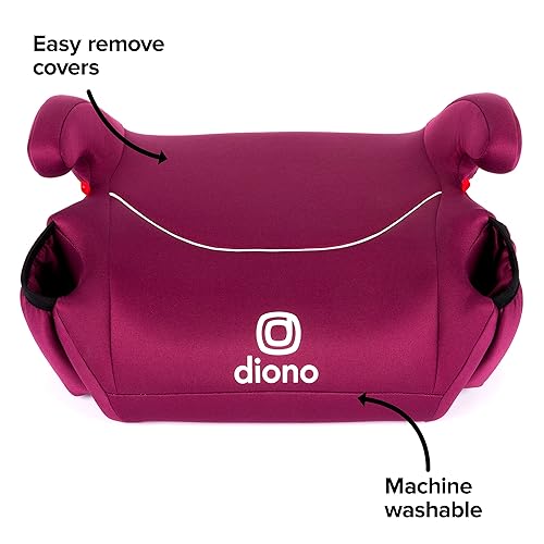 Diono Solana, No Latch, Pack of 2 Backless Booster Car Seats, Lightweight, Machine Washable Covers, Cup Holders, Pink - Jamouz