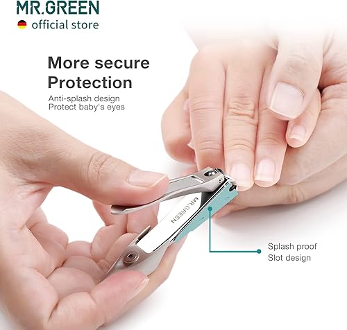 MR.GREEN Baby Safety Nail Clippers Nail Care Clippers Fingernail Cutter Newborn Baby Convenient Nail File Manicure Tools (Baby Nail Clipper) - Jamouz