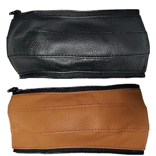 MINILUJIA Baby Stroller Armrest Bumper Handlebar Sleeve Cover Universal Handle Cover DustProof Protect PU Leather Case with Removable Zipper Black - Jamouz