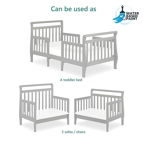 Emma 3-In-1 Convertible Toddler Bed In Fuschia Pink, Converts To Two Chairs And-Table, Low To Floor Design, JPMA Certified, Non-Toxic Finishes, Safety Rails - Jamouz