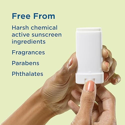 BLUE LIZARD Mineral Sunscreen Stick with Zinc Oxide SPF 50+ Water Resistant UVA/UVB Protection Easy to Apply Fragrance Free, Kids, Unscented, 0.5 oz - Jamouz