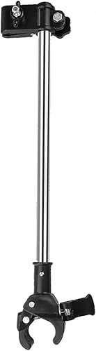 Umbrella Mount Holder, Adjustable Umbrella Mount Stand No Need Wrench to Attach/Detach Umbrella Clamp for Wheelchairs, Walker, Rollator, Biycle, Pram, Stroller, Black - Jamouz