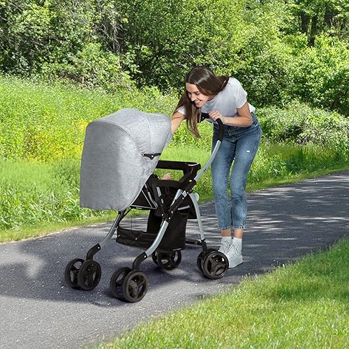 Jeep Unlimited Reversible Handle Stroller, Grey Tweed - Jamouz