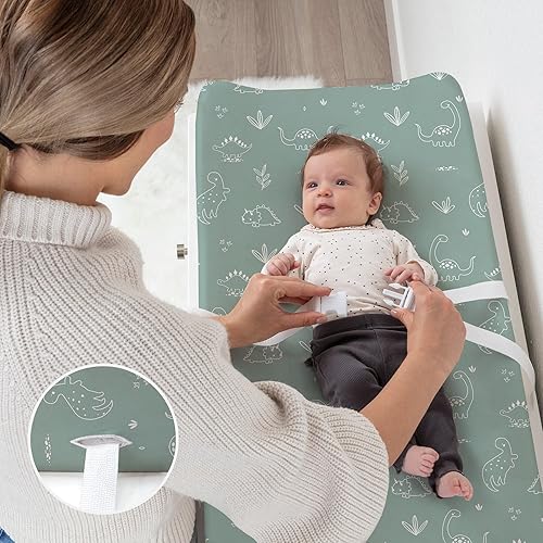 Stretchy Changing Pad Covers for Boys Girls,2 Pack Jersey Knit,Elephant & Whale - Jamouz