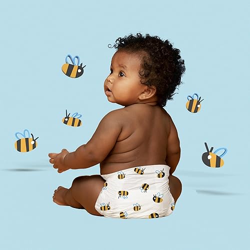 Hello Bello Premium Diapers Size 4, Honeysuckle Designs, 58ct Club Box, Hypoallergenic and Extra Absorbent - Jamouz