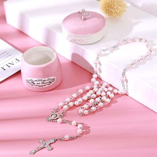 My First Rosary Cross for Boy Keepsake Box and Rosary Gifting Set, Blue - Jamouz