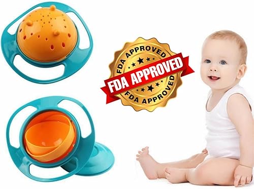 Berry President Magic Bowl 360 Degree Rotation Spill Resistant Gyro Bowl with Lid For Toddler Baby Kids Childre (Pink) - Jamouz