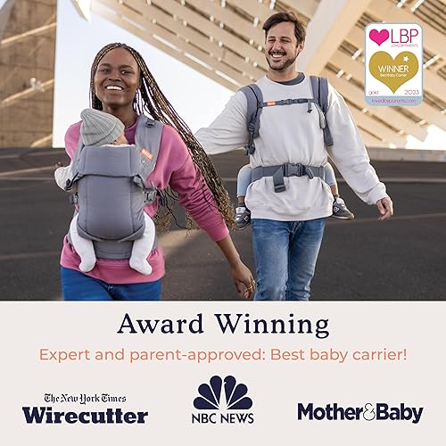 Beco Baby Carrier Gemini Newborn to Toddler-Front, Back and Hip Seat Carrier,Baby Carrier Backpack & Baby Front Carrier with Adjustable Seat,Ergonomic Baby Holder 7-35lbs (Grey) - Jamouz
