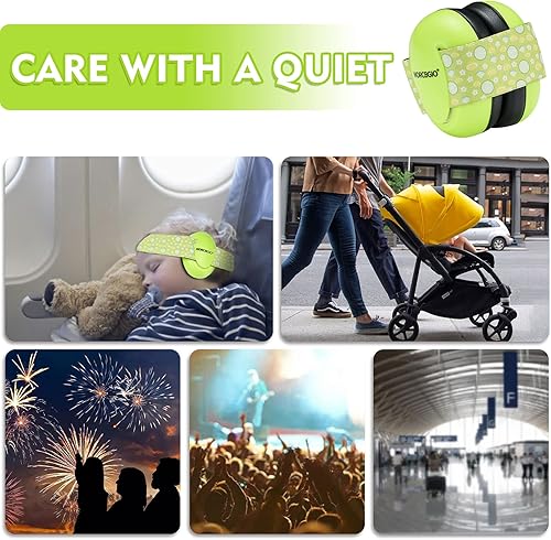 Infant Ear Protection Noise Cancelling Baby Ear Muffs, Toddler Hearing Protection with Adjustable Elastic Headband - Jamouz