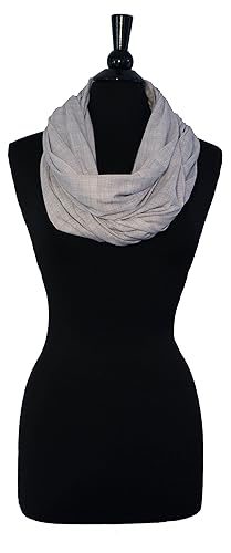 LK Baby 2pk Infinity Nursing Scarf Breastfeeding Cover Ultra Soft (Grey/Navy) - Jamouz