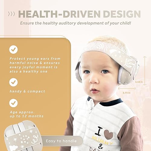 Schallwerk ® Mini+ Baby Ear Muffs – Noise Protection for Babies, Infants, Toddlers – CE & ANSI Certified Headphones - Jamouz