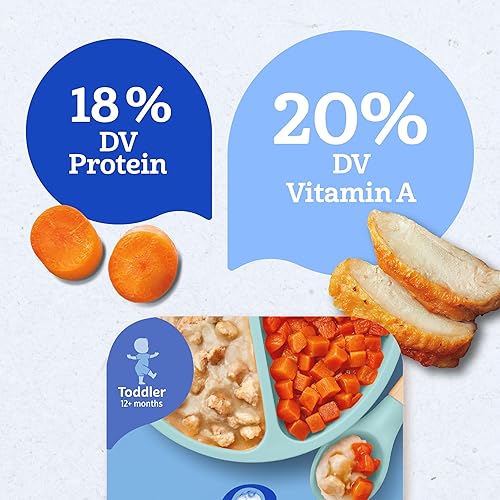 Gerber Mealtime for Toddler Mashed Potatoes & Gravy with Roasted Chicken & Carrots, 6.6 Ounce (Pack of 8) - Jamouz