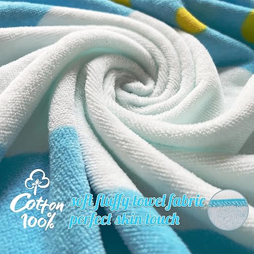 Soft Cotton Baby Bath Towel Beach Towel Bathrobe for Kids 0-8 years - Jamouz