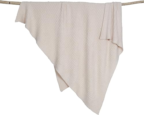 Barefoot Dreams CozyChic Lite Baby Receiving Blanket, Moonbeam, 30'x30' - Jamouz