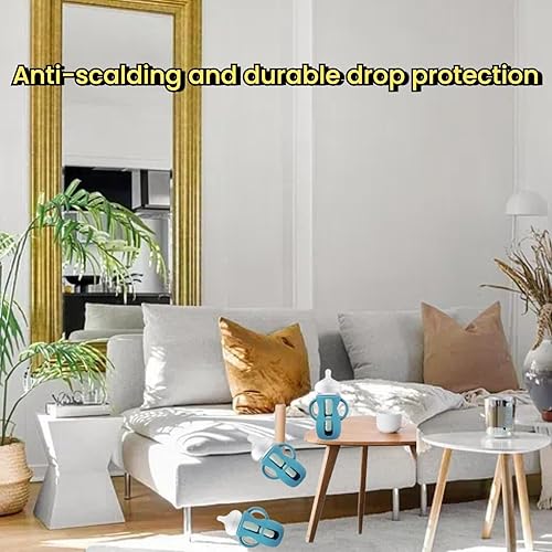 Silicone Sleeves with Handles Kit for Philips-Avent-Glass-Bottle, Compatible with Philips Avent Anti Colic Baby Bottles, Anti Breakage Baby Bottles Holder - Jamouz