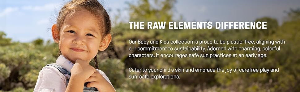 The RAW Elements Difference, Natural Baby and Kids Mineral Sunscreen, Plastic-Free SPF for Kids