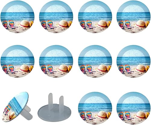 12 PCS Baby Child Proofing Outlet Covers, Electrical Safety Socket Protection Caps for 2-Prong Power Wall Plate Pure Black, czbhg-001 - Jamouz