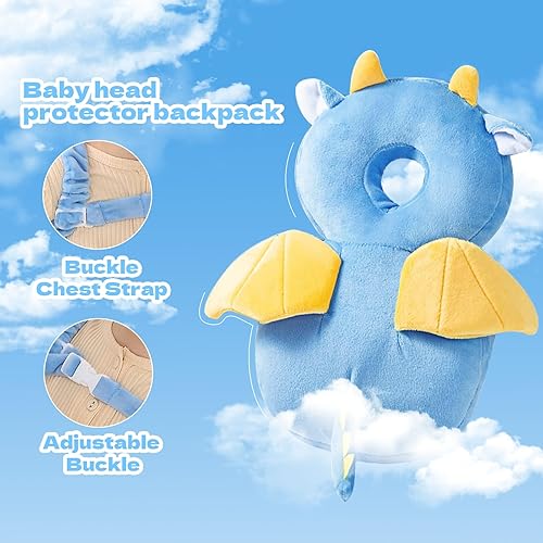 Baby Head Protector Backpack: Alarm Function,Adjustable and Ultra-Light(Bee) - Jamouz