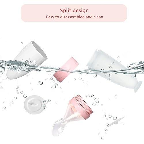 Termichy Baby Food Dispensing Spoon: Squeeze Feeder Dispenser for Baby - Self Feeding Bottle Spoon - Jamouz