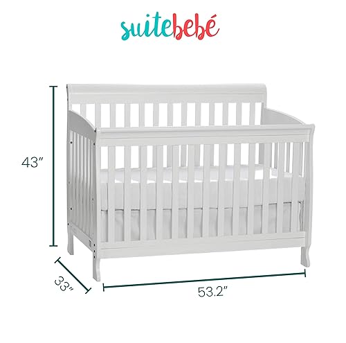 Suite Bebe Riley 4-in-1 Convertible Crib, White - Jamouz