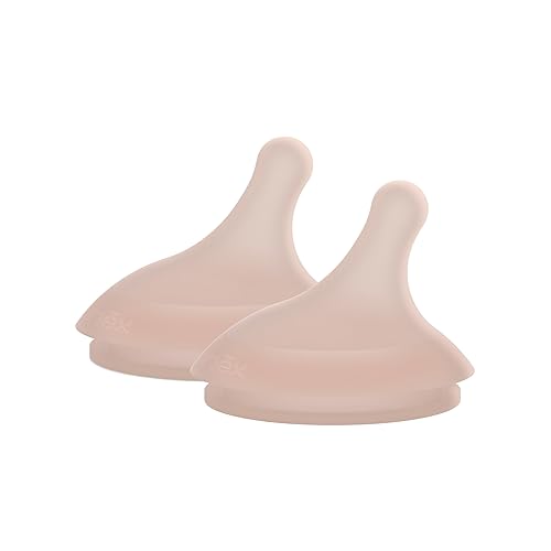 Suavinex Zero.Zero Medium Flow Asymmetrical Silicone Nipple, 2 Pack (3m+), Fair - Jamouz