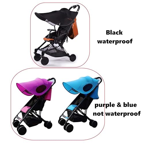 Universal Sun Shade for Baby Stroller UV Protection Rainproof Sun Cover for Stroller Pram Pushchair Buggy Blackout Parasol Sunshade Blind Canopy Cover Pushchair Anti-UV Awning for Travel Park Walking - Jamouz