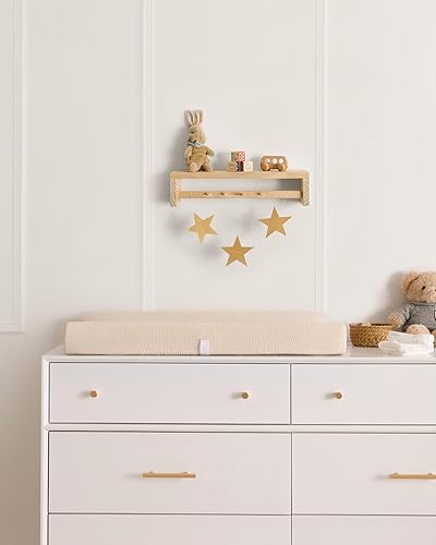 Blissful Diary Muslin Changing Pad Cover for Girls Boys, Ultra Soft Breathable Cotton, Baby Diaper Change Table Pad Covers, 2Pack (Roman Green&Leaf) - Jamouz