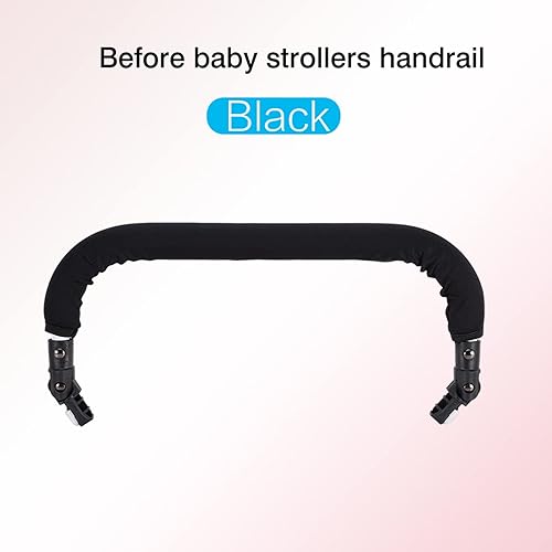 Baby Stroller Bumper Bar, Armrest Handle Crossbar, Premium PU Leather, Easy to Attach and Fold, Enhance Stroller Safety and Comfort - Jamouz