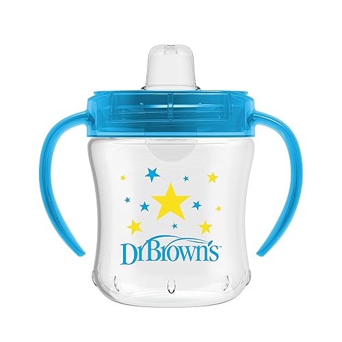 Dr. Brown's Natural Flow® Anti-Colic Options+™ Narrow Bottle to Sippy Gift Set with Soft Silicone Sippy Spout, Removable Silicone Handles, Travel Cap and Bottle Brush - Jamouz