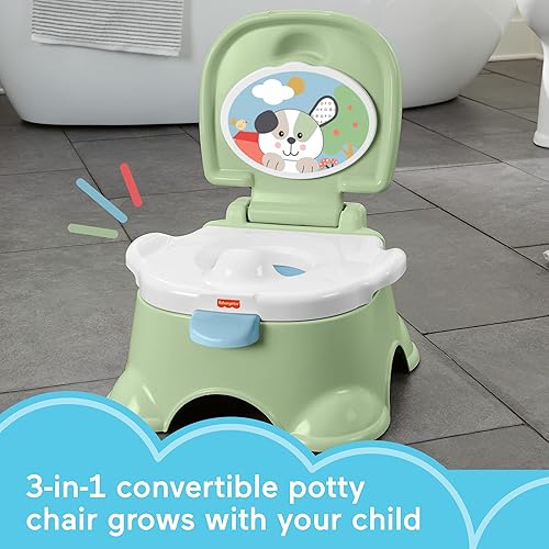Fisher-Price Toddler Toilet Learn-to-Flush Potty Training Seat with Lights Sounds Phrases and Removable Potty Ring - Jamouz