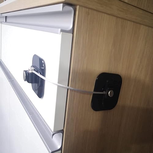 YEYA Refrigerator Lock, Baby Proof Cabinet Locks with Keys, Safety Cabinets Locks for Toddler 4 Pack - Jamouz