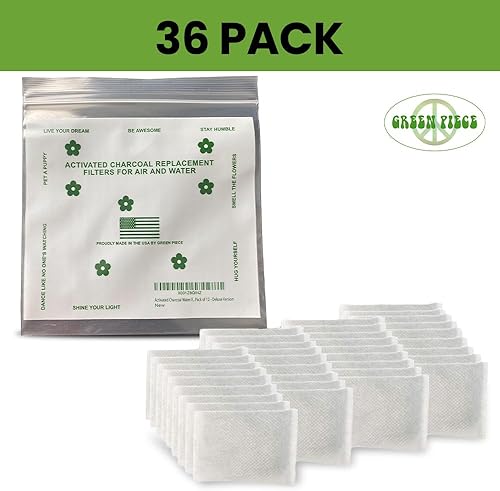 Green Piece® 12 Pack - Overstuffed - All-Natural Baby Diaper Pail Deodorizer | Activated Charcoal Air Purifier Compatible with Diaper Pails, Shoe Closets, Trash Cans, Pets - Made in The USA - Jamouz