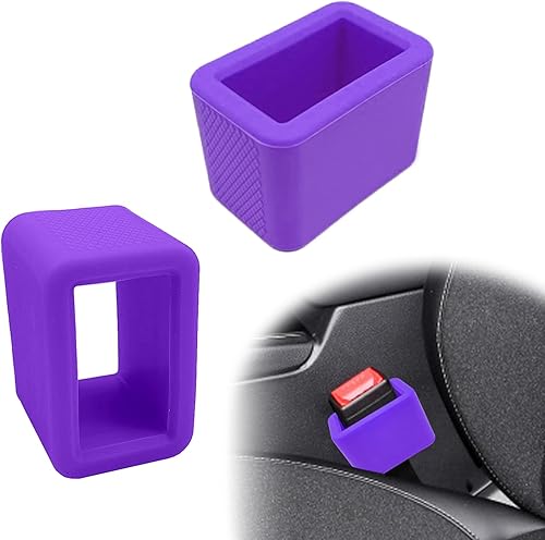 stymart 2PCS Safety Belt Buckle Holder, Silicone Safety Belt Buckle Booster, Keep the Safety Belt Buckle Upright and Stable, Silicone Safety Belt Buckle Booster Suitable for Kids (Black) - Jamouz
