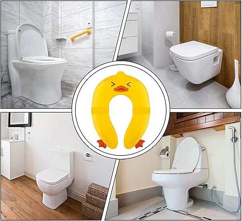 Toilet Potty Training Seat Cover, Travel Toilet Seat, Folding Non Slip Silicone Pads, Travel Portable Reusable Kids Toddlers Boys Girls, Carry Bag (Green - Frog) - Jamouz