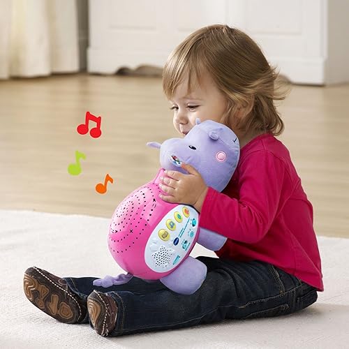 VTech Baby Lil' Critters Soothing Starlight Hippo, Blue - Jamouz