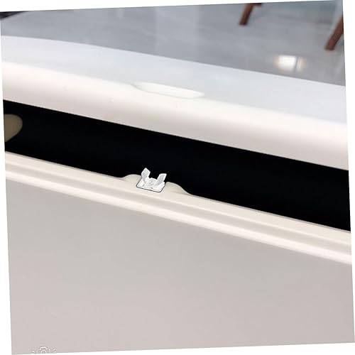 Generic 10pcs Switch Lock Trashcan Lock Trash Bin Lock Replacement Buckles for Trashcan Household Waste Bin Clip Latches Trashcan Supplies Trashcan Buckle White Button Plastic Garbage Can - Jamouz