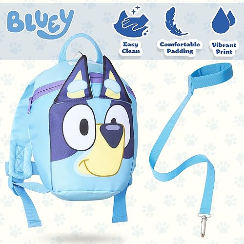 Bluey Backpack with Reins Toddler Backpack with Reins and Harness 1-4 Years (Blue) - Jamouz