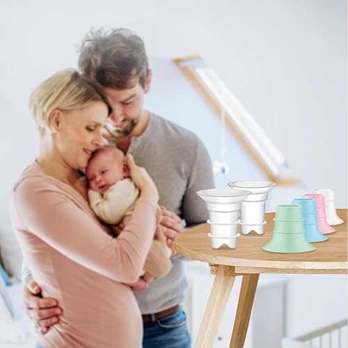 Maymom Flange Inserts 19 mm for Medela, Spectra 24 mm Shields/Flanges, Momcozy/Willow Wearable Cup. Compatible with Medela Freestyle, Harmony to Reduce 24mm Nipple Tunnel Down to 19 mm; 2pc/Each - Jamouz