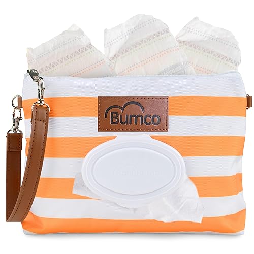 Bumco Diaper Clutch Bag - Mini Diaper Cream Spatula & Wipes Dispenser, BPA-Free Butt Spatula Baby Essentials - Jamouz
