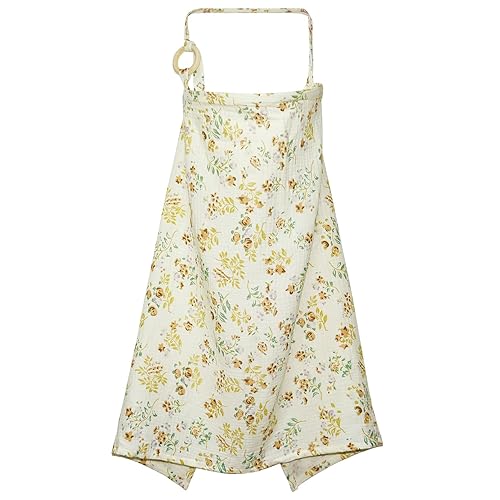 Muslin Nursing Cover for Baby Breastfeeding, Breathable 100% Cotton Breastfeeding Cover with Rigid Hoop for Mother Nursing Apron, Multi-use Carseat Canopy (Bear) - Jamouz