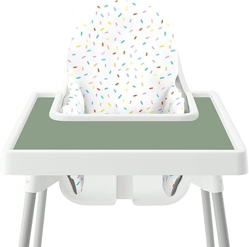 High Chair Placemat for IKEA Antilop Baby High Chair, Silicone Placemats, High Chair Tray Finger Foods Placemat for Babies, Toddlers (Sage) - Jamouz