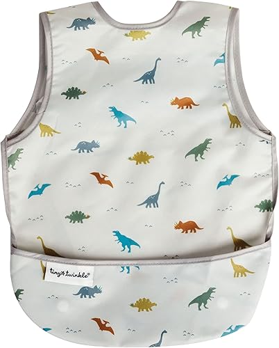 Tiny Twinkle Mess Proof Baby Bib - Waterproof Toddler and Baby Apron Bib - Machine Washable - PFAS and BPA Free - Jamouz