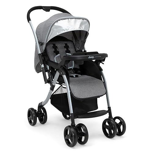 Jeep Unlimited Reversible Handle Stroller, Grey Tweed - Jamouz