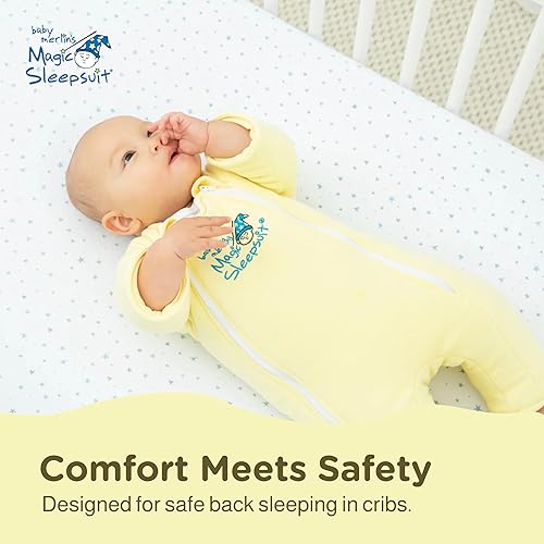 Magic Sleepsuit Baby Merlin's 100% Cotton Baby Transition Swaddle - Baby Sleep Suit - Lavender colour -for 3-6 Months baby - Jamouz