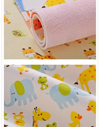 4pcs Pack Monvecle Baby Infant Cotton Waterproof Changing Pads Washable Resuable Diapers Liners Mats Small 18'x12' - Jamouz