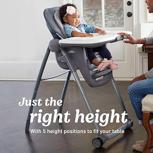 Graco Table2Table Premier Fold 7 in 1 Convertible High Chair | Converts to Dining Booster Seat, Kids Table, and More, Maison - Jamouz