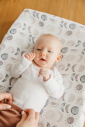 Copper Pearl Premium Knit Changing Pad Cover Soft, Stylish, and Universal Fit for All Standard Diaper Changing Pads, Trendy Design Changing Pad Covers, Briar - Jamouz